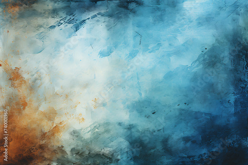 Abstract Blue Grunge Texture Background, Rough and Edgy Graphic Design Element