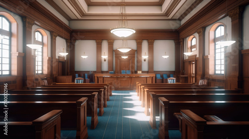 Courtroom with a classic feel