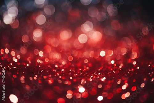 Abstract Bokeh Background with Red Glitter Lights