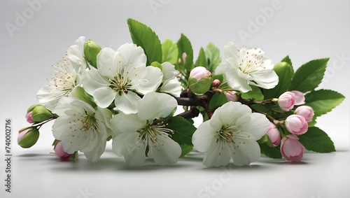 Pure Petals cherry blossom isolated on white background