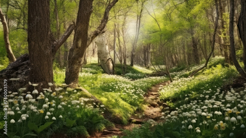 Obraz premium flowers that grow on the forest floor