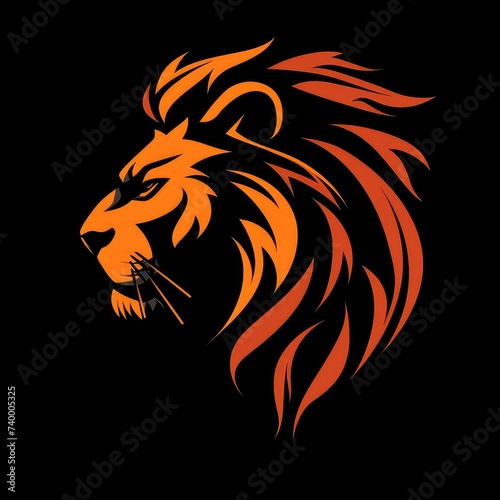 Vector Logo of Lion  Illustration