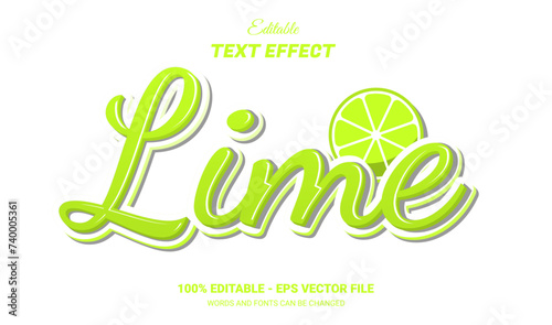 lime editable text effect