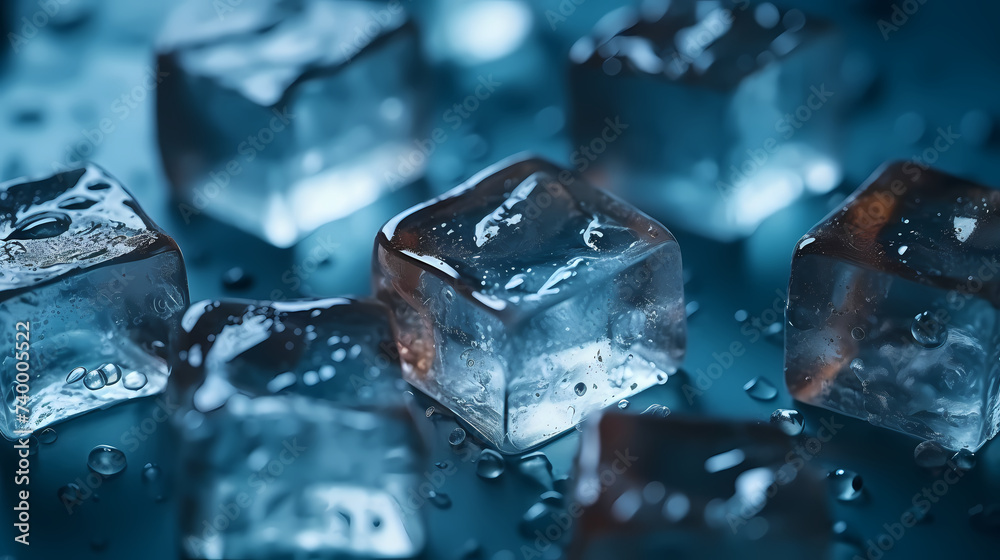 Close-up view of ice cubes in background Close-up view of ice cubes in background