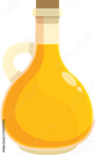 Glass oil jug icon cartoon vector. Food leaf. Rapeseed canola plant
