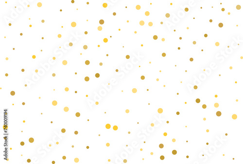 Golden polka dot confetti