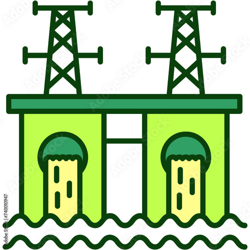 Hydroelectric Power Illustration