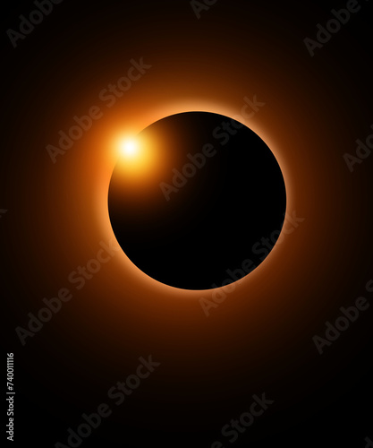 cosmic solar eclipse in space photo