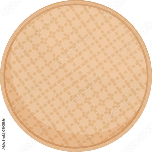Fabric cotton pad icon cartoon vector. Makeup skin. Soft circle medical