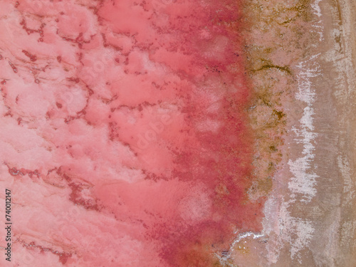 Drone Delight: Aerial Perspectives of Port Gregory's Pink Lake, Western Australia photo