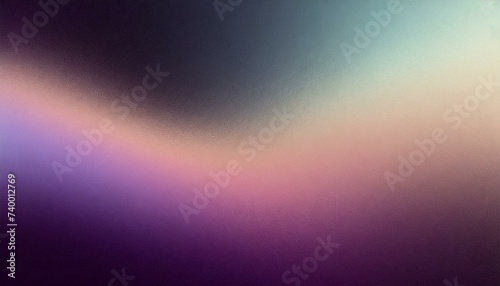 4K Beautiful color gradient background with noise. Abstract black violet pastel holographic blurred grainy gradient banner background texture Colorful digital grain soft noise effect Nostalgia, vintag