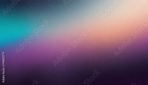4K Beautiful color gradient background with noise. Abstract black violet pastel holographic blurred grainy gradient banner background texture Colorful digital grain soft noise effect Nostalgia, vintag photo