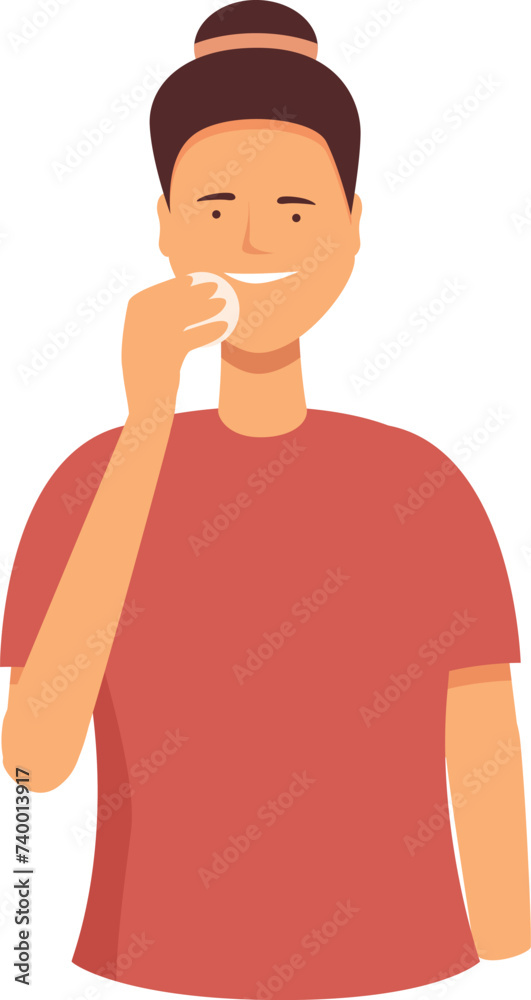 Care makeup removal icon cartoon vector. Fashion care. Facial lady Care makeup removal icon cartoon vector. Fashion care. Facial lady