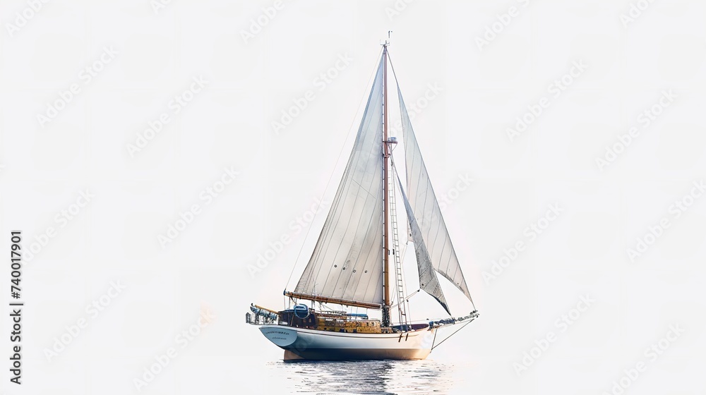 Sailboat Isolated on a Transparent Background

