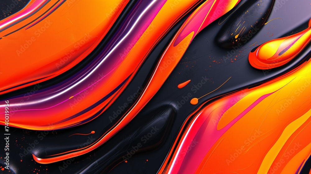 Vibrant Abstract Art with Flowing Liquid Forms and Slick Textures Vibrant Abstract Art with Flowing Liquid Forms and Slick Textures