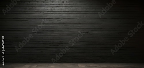 black brick wall