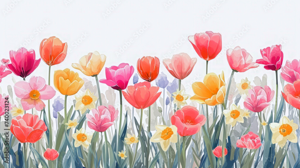 Fototapeta premium Color Explosion: Vivid Illustration of Colorful Colors. 