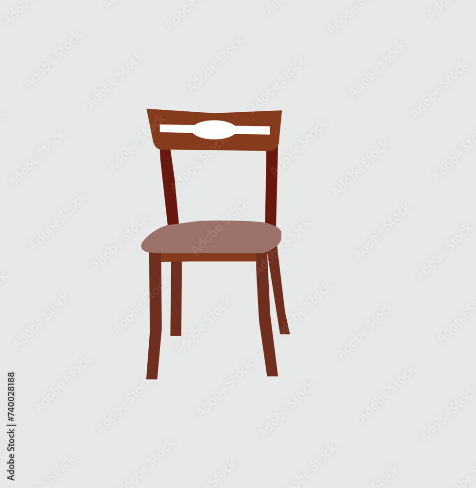 red chair isolated on white
