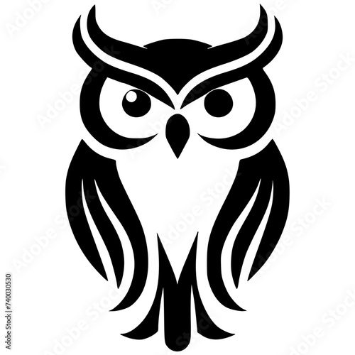 The owl silhouette is simple and elegant