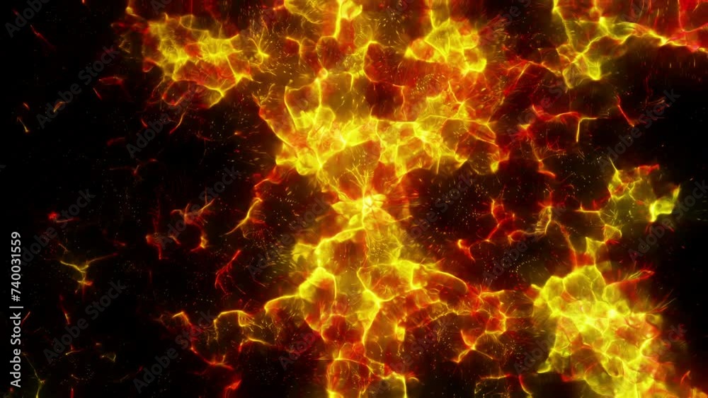 Abstract motion background shining colorful particles.Seamless 4K loop video.
