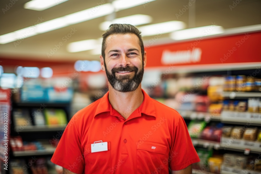 super market clerk concept super market clerk concept