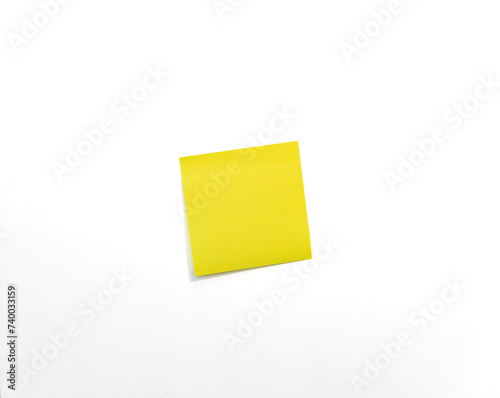 Yellow Post it reminder. Note. 