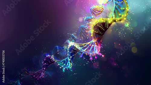 Colorful DNA Double Helix Illustration