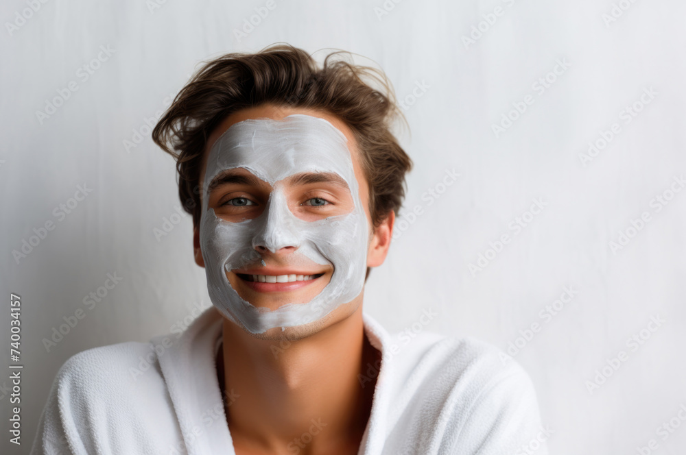 facial mask and beauty skin care concept facial mask and beauty skin care concept