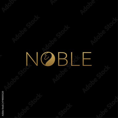 Noble Clothing Brand Logo Design With Knight