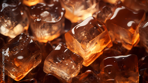 Close-up view of a pile of ice cubes, perfect for adding refreshment to any drink