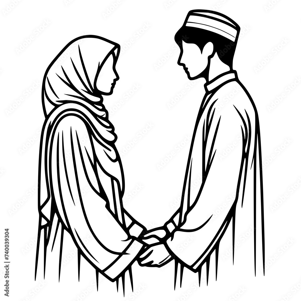 Wedding of a couple muslim Wedding of a couple muslim