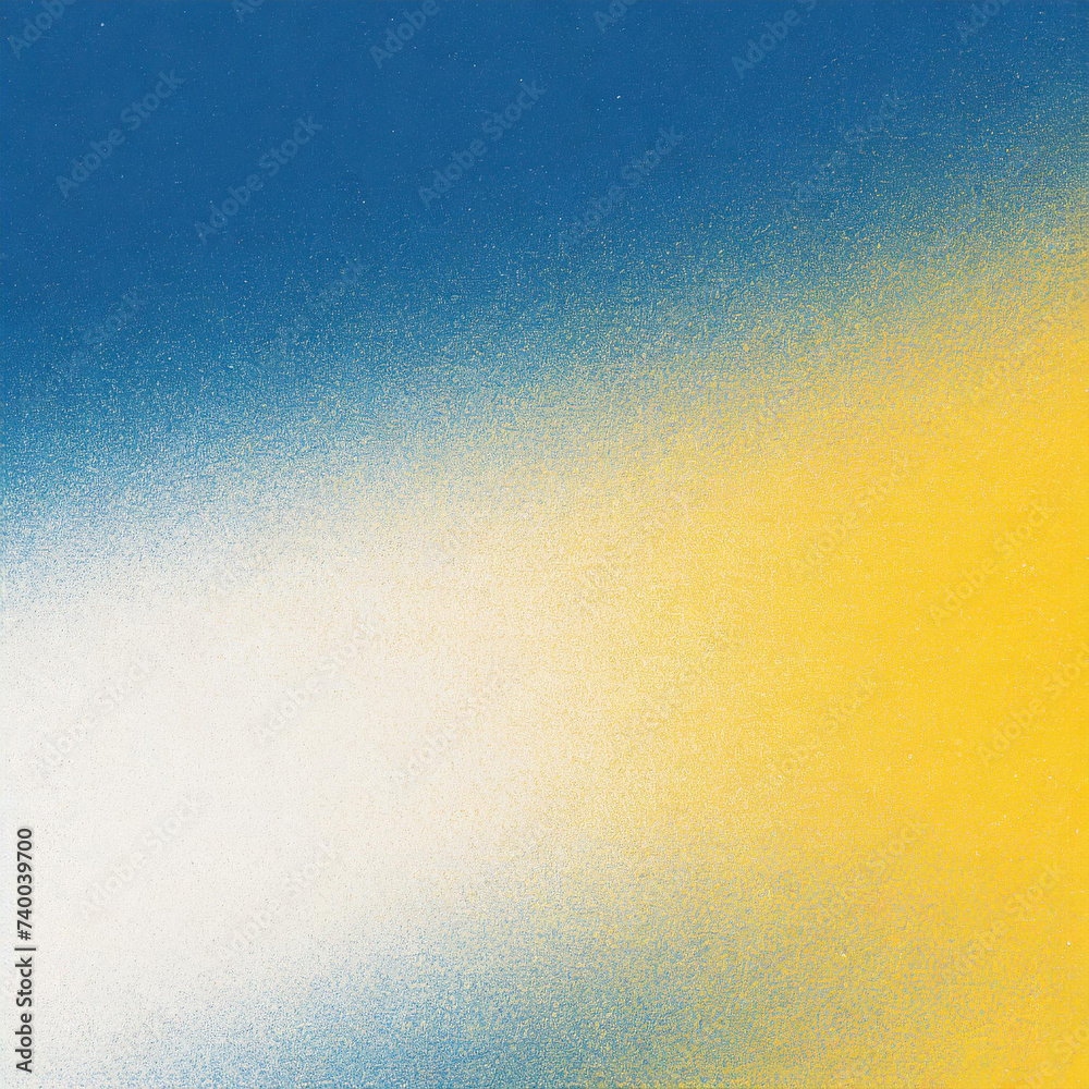 Blue yellow white grainy background, retro noise texture banner poster backdrop