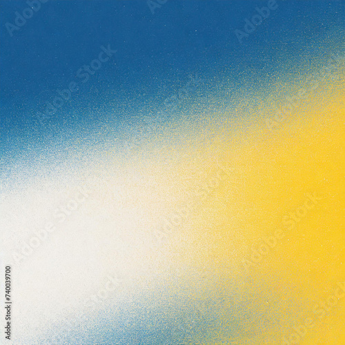 Blue yellow white grainy background, retro noise texture banner poster backdrop