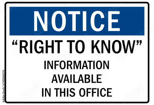 Safety data sheet sign and labels