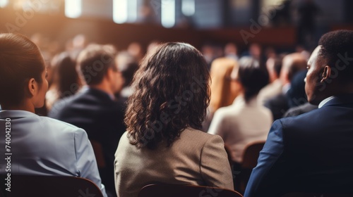 Business people sitting as an audience at a business convention or event in a meeting room  © Naturalis