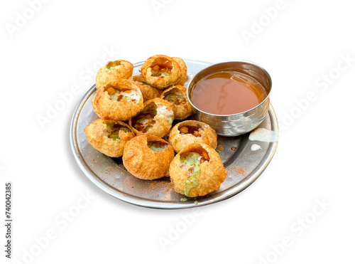 Dahi Puri chat is an indian road side snack item which is especially popular in the state of Maharashtra