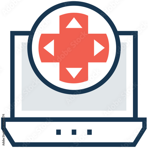 An icon of navigation flat design 