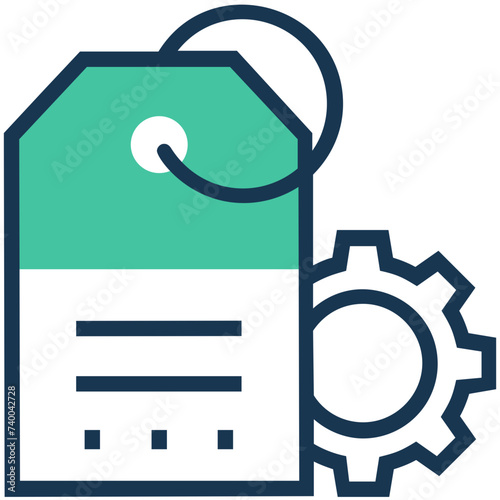 An icon of keywords flat vector 