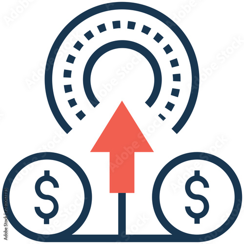 Icon of cpc flat vector design 