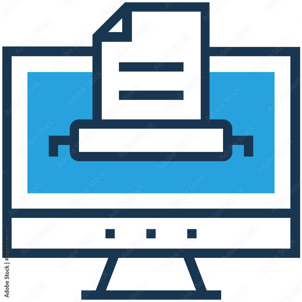 An icon of content flat vector An icon of content flat vector