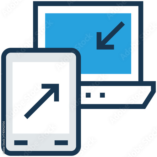 Icon of transfer flat vector 