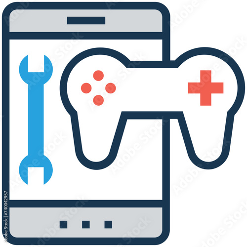 Flat vector editable icon of settings