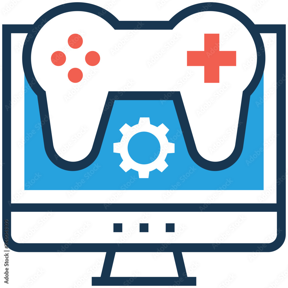 Obraz premium Icon of game flat vector