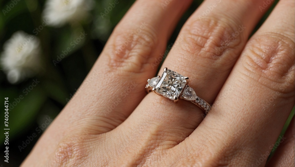 Your proposal with a radiant diamond ring that captivates her heart Generative AI Your proposal with a radiant diamond ring that captivates her heart Generative AI