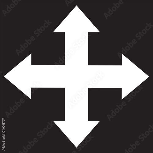Free Download four-sided arrow icon. Element of simple icon for websites, web design, mobile app, info graphics. Thin line icon for website design and development, app development. - GFXLoad