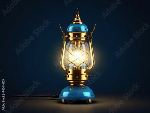 Ramadan Realistic Lamp Light HD quality on dark nevi blue background 5000/5000 pixel photo