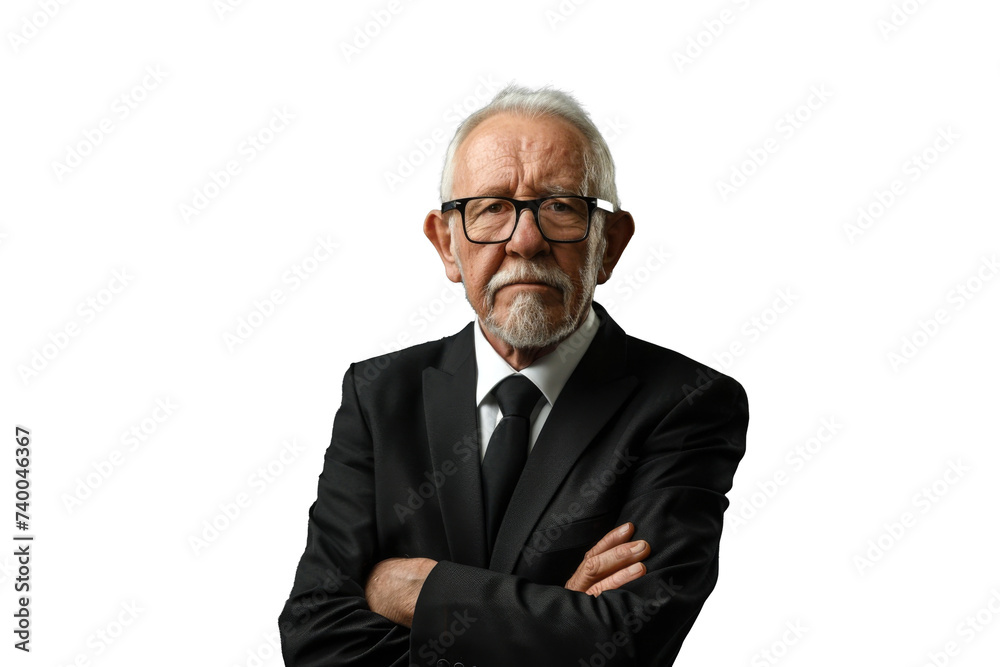Portrait studio Smart and healthy senior business man wearing suit and t shirt that posing and smiling relaxedly isolated on transparent png background. Portrait studio Smart and healthy senior business man wearing suit and t shirt that posing and smiling relaxedly isolated on transparent png background.