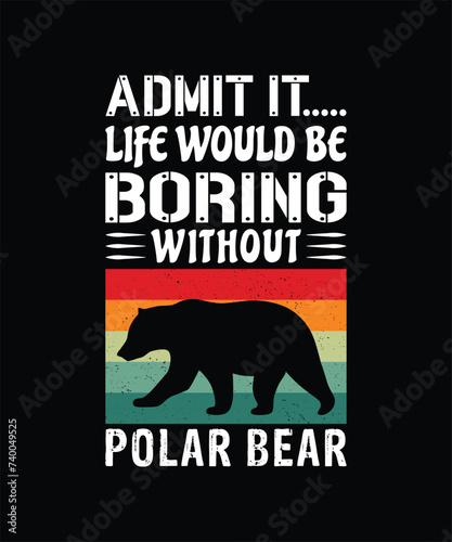 Polar bear classic retro vintage graphic t-shirt
