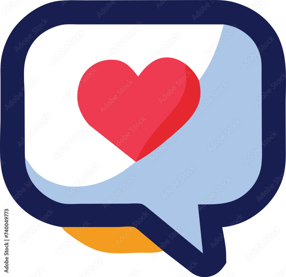 Red heart like message icon vector design Red heart like message icon vector design