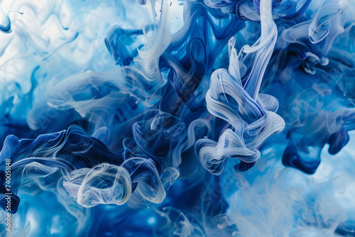 Light and dark blue smoke abstract bacground.